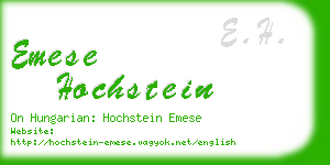 emese hochstein business card